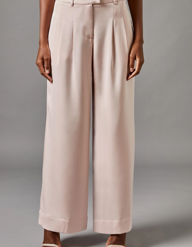 Satin Wide Leg Trouser