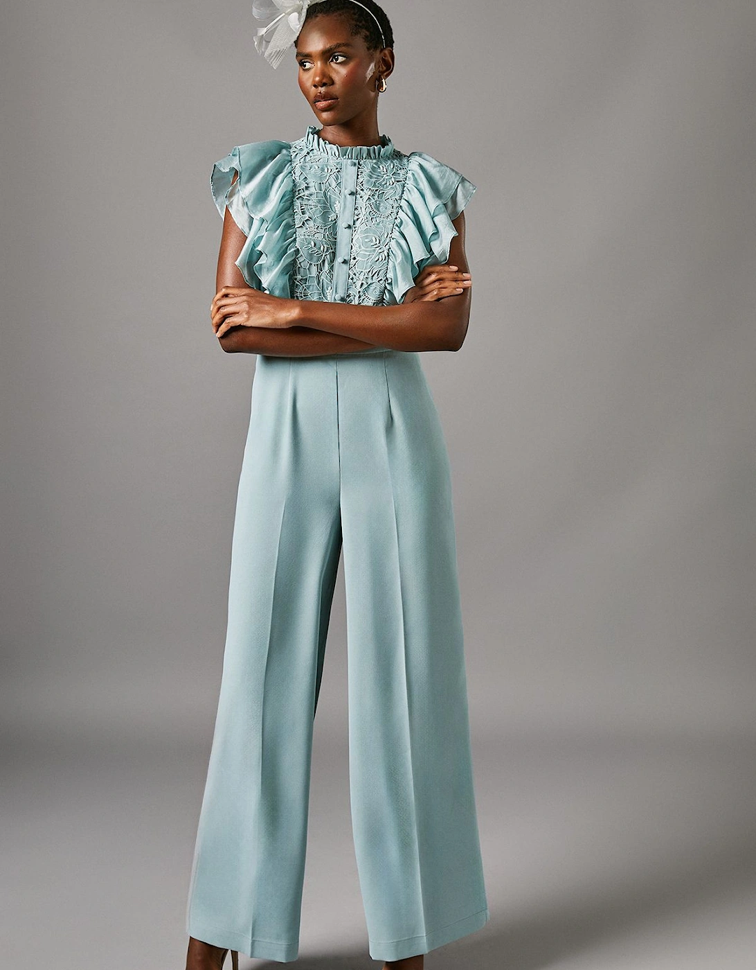 Frill Lace Sleeveless Jumpsuit, 2 of 1