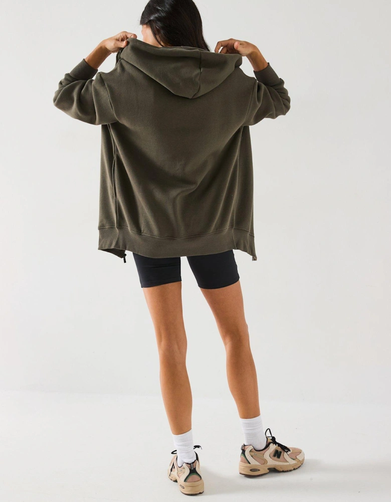 The Essential Zip Through Hoodie  - Green