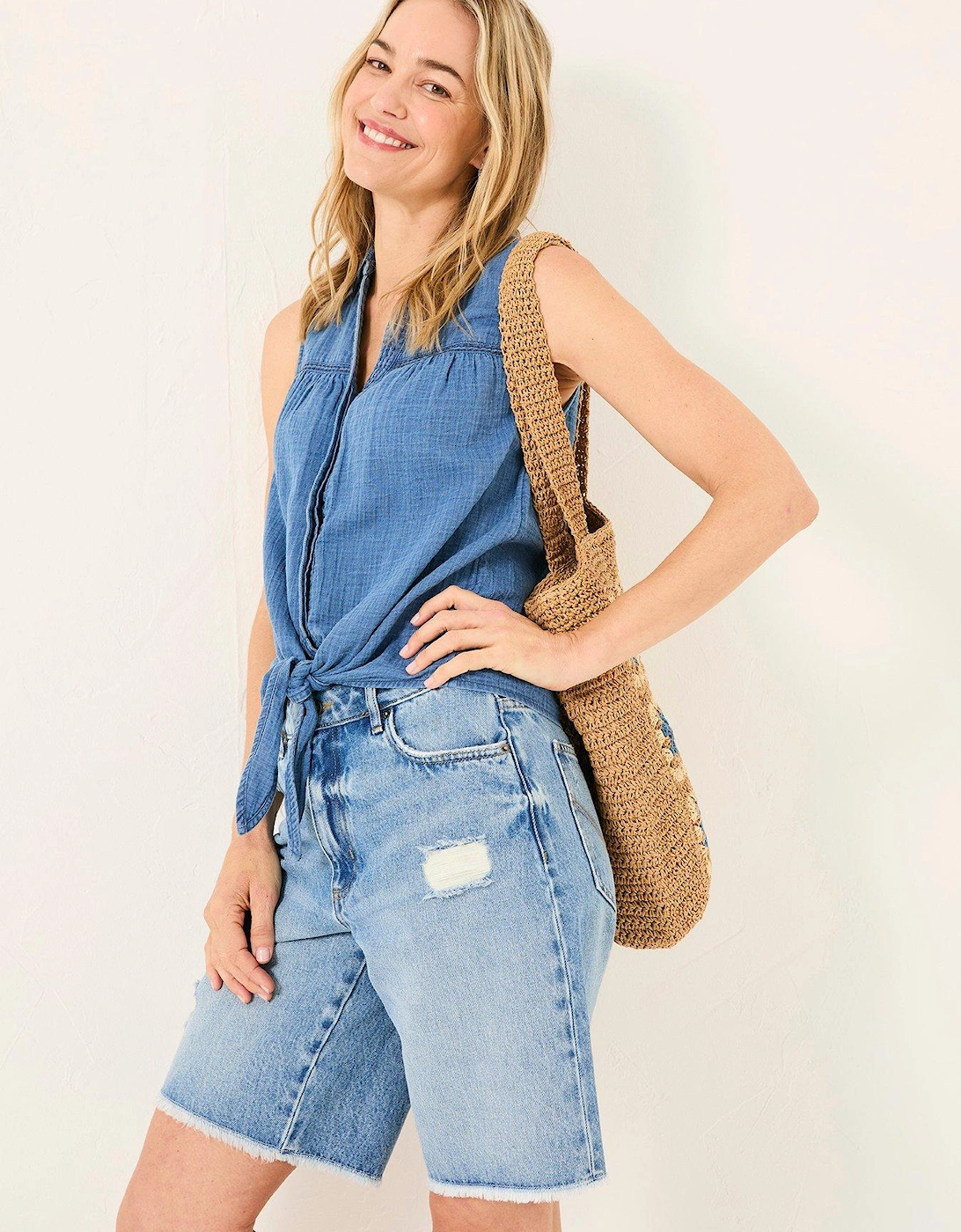 Sam Sleeveless Shirt - Blue, 2 of 1