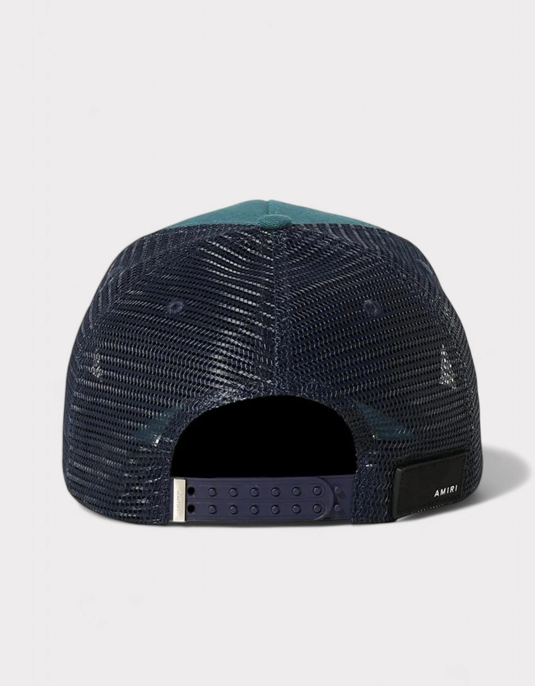 Script Trucker Hat Teal Green