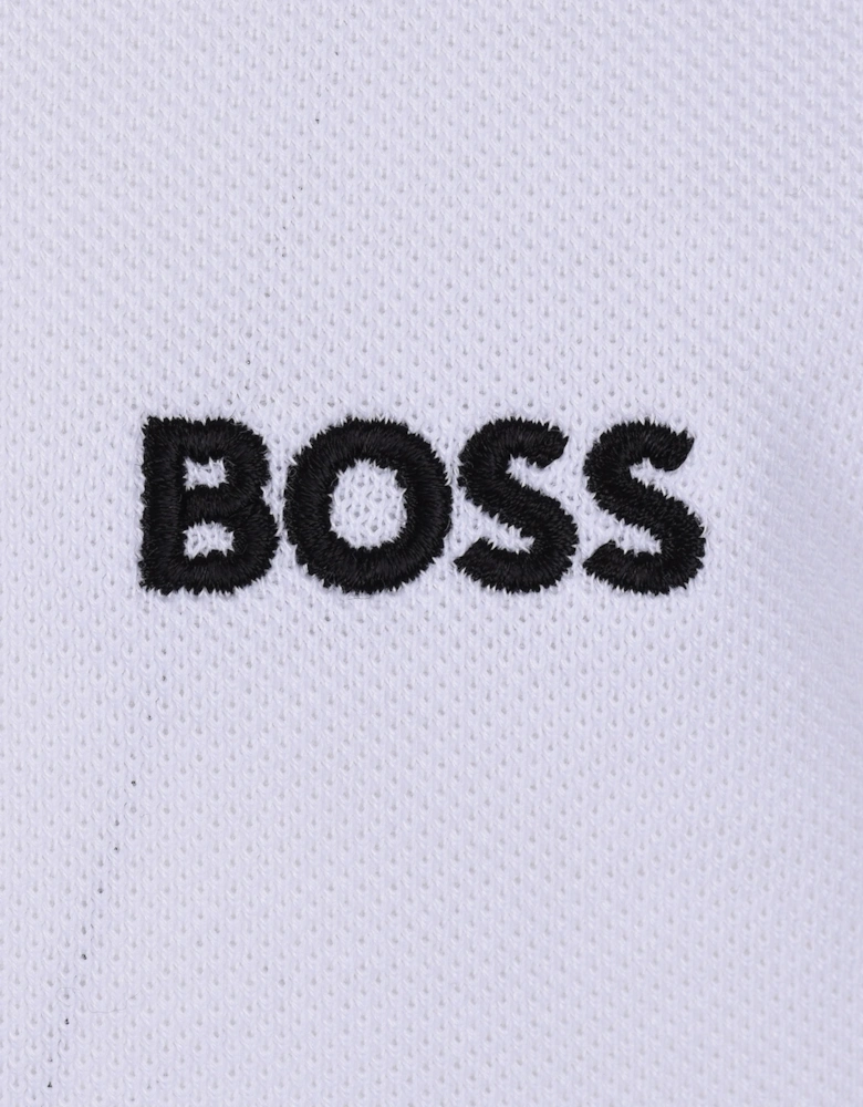 BOSS Green Paddy Polo Shirt White