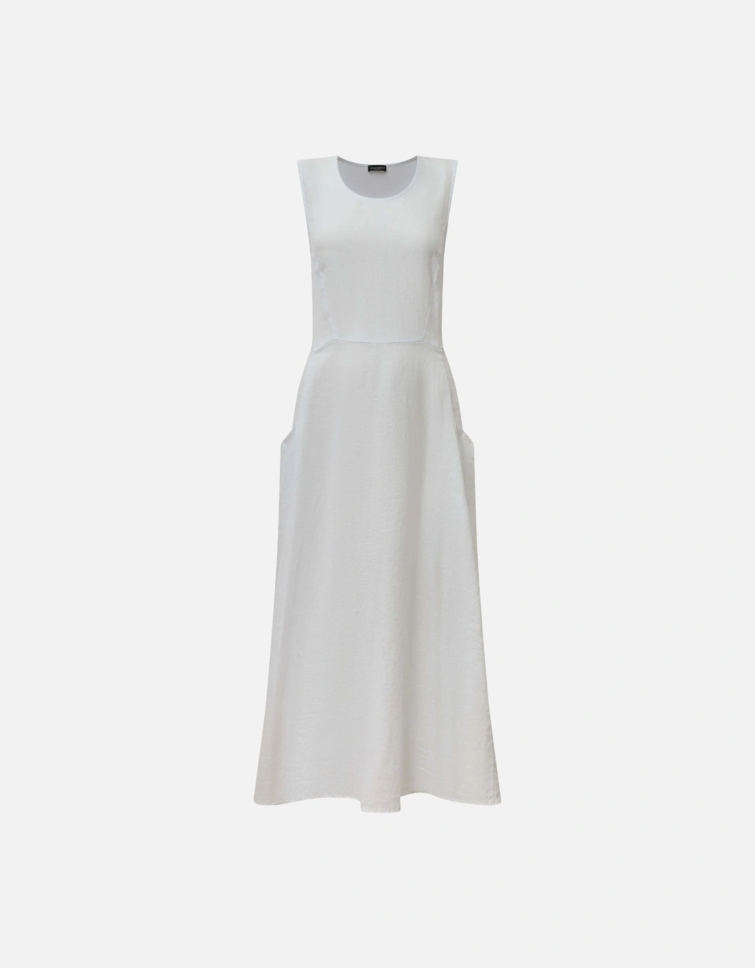 Linen White Midi Dress