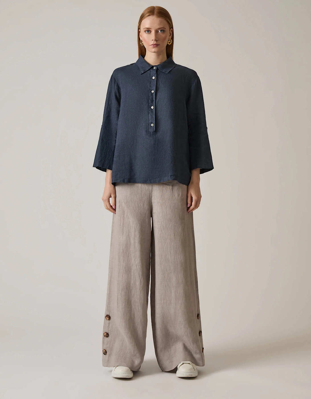Navy Linen Blouse, 7 of 6
