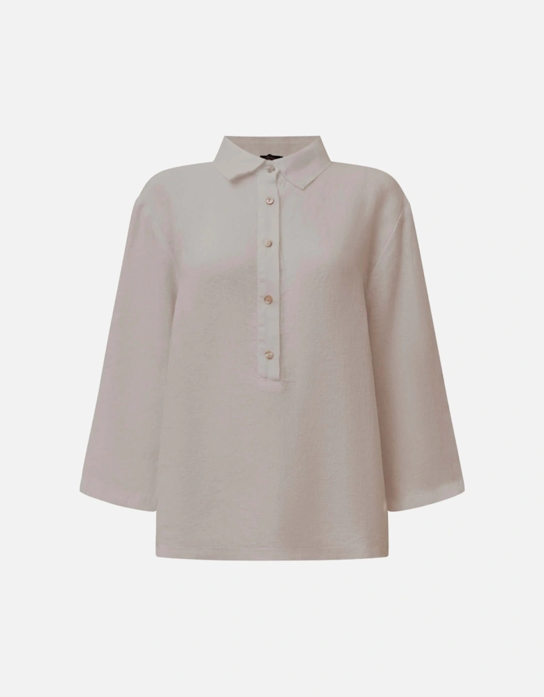 Taupe Linen Blouse