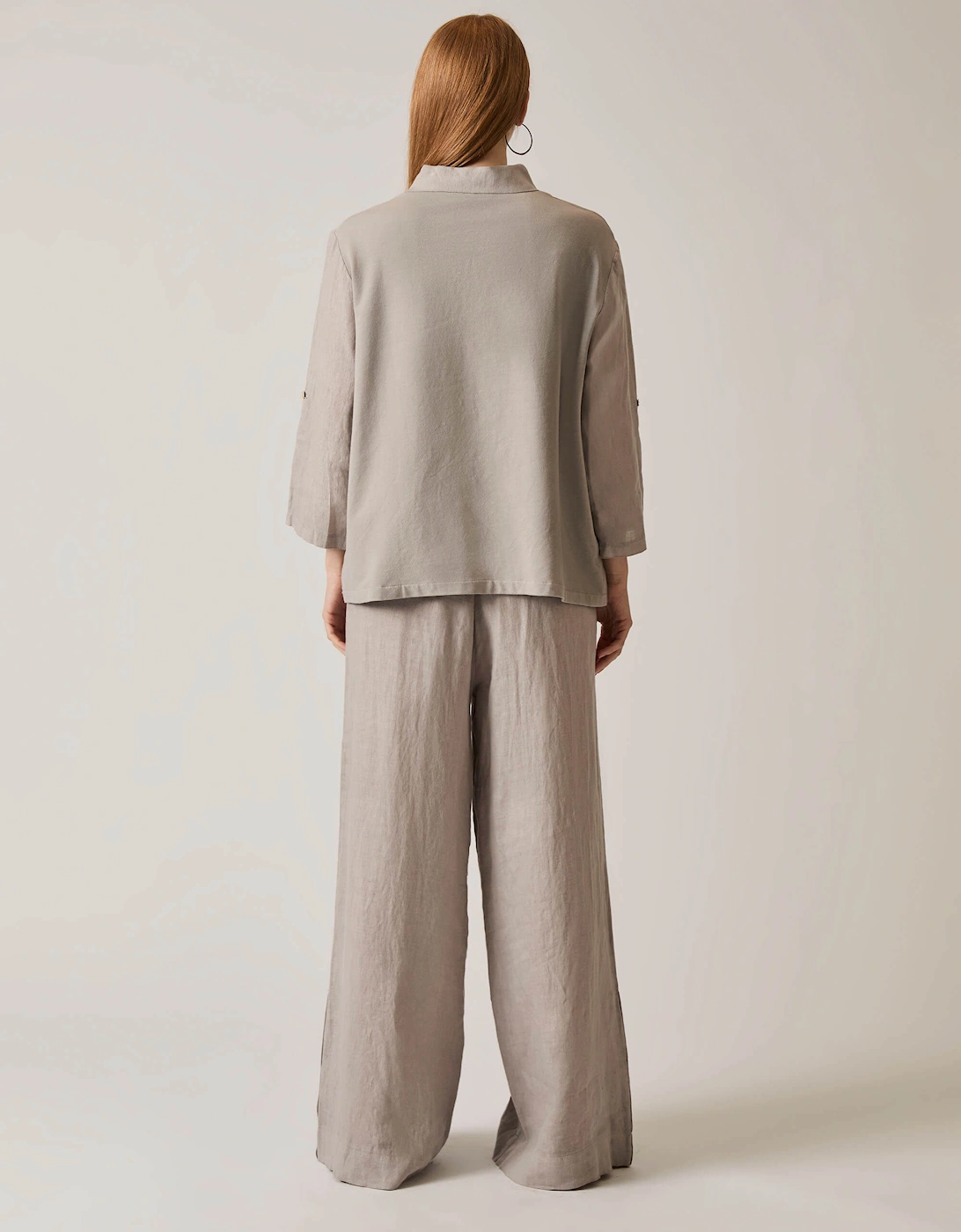 Taupe Linen Blouse