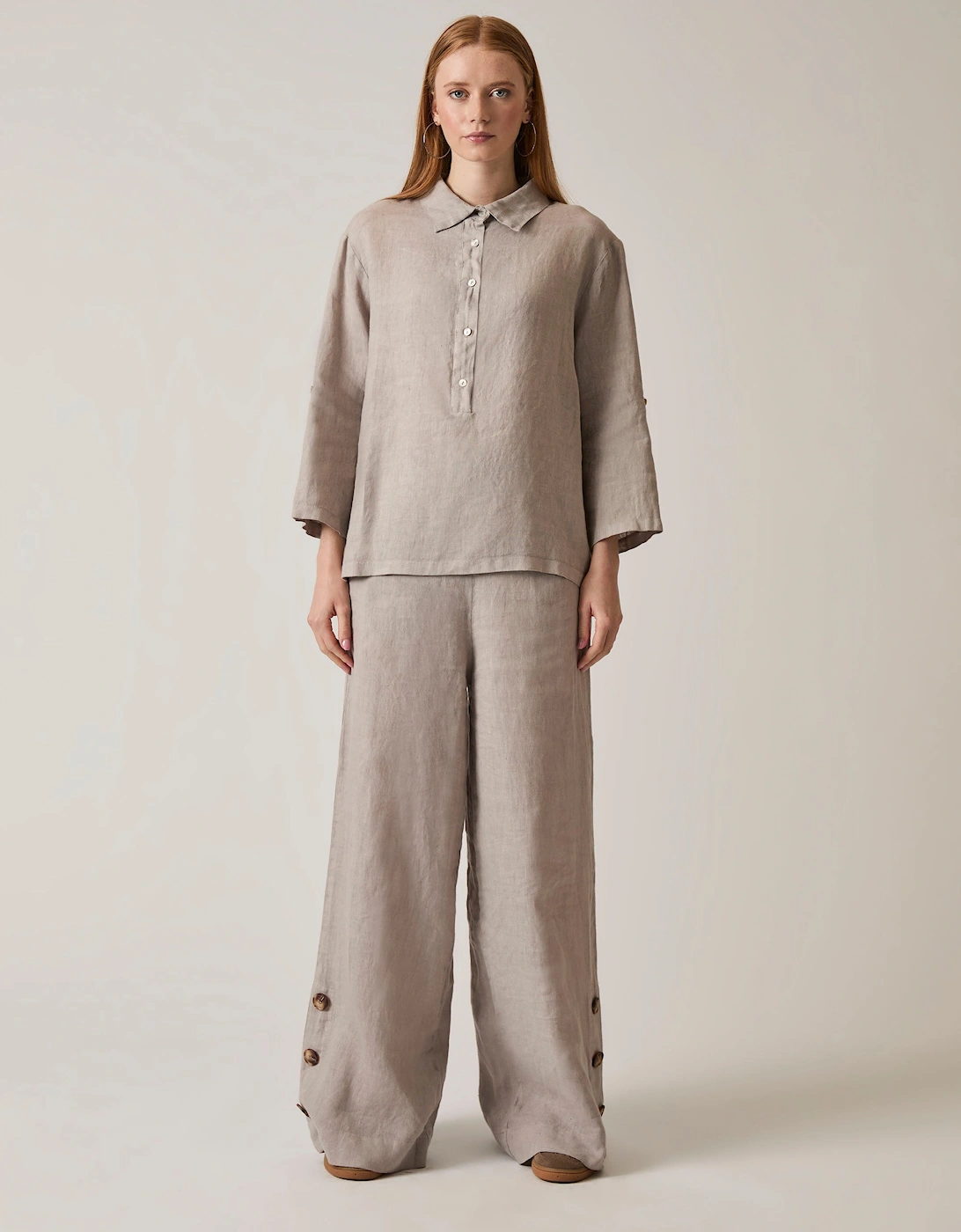Taupe Linen Blouse, 8 of 7