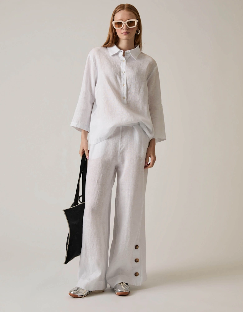 White Linen Blouse