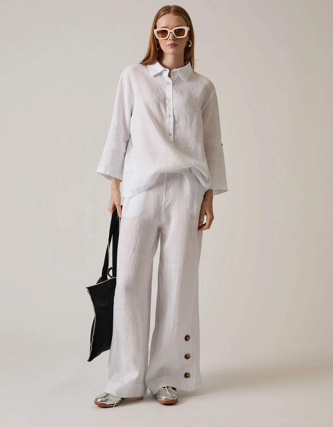 White Linen Blouse