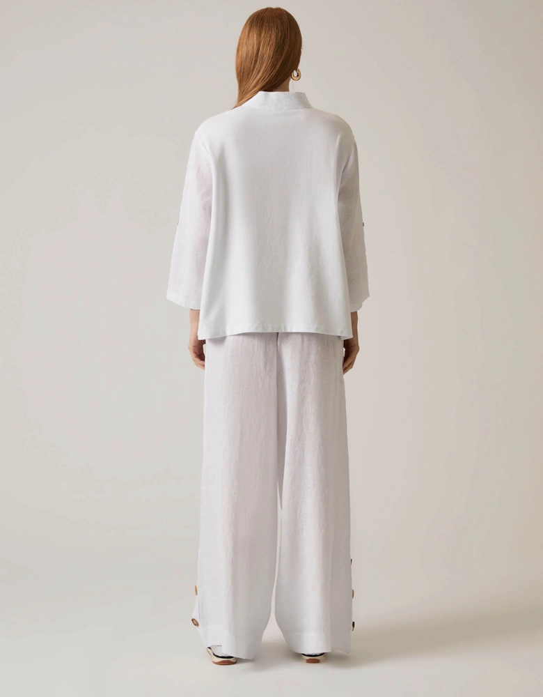 White Linen Blouse