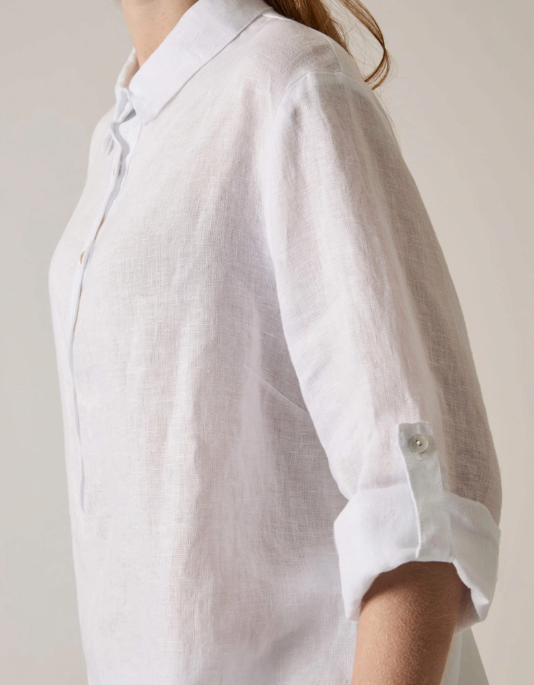 White Linen Blouse