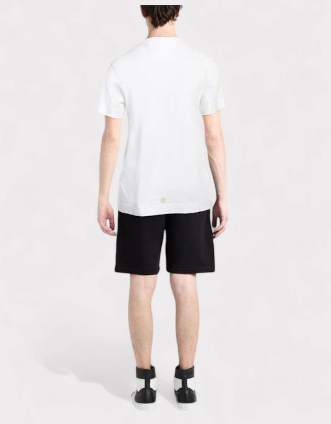 Slim Fit T-Shirt Circle Multi White