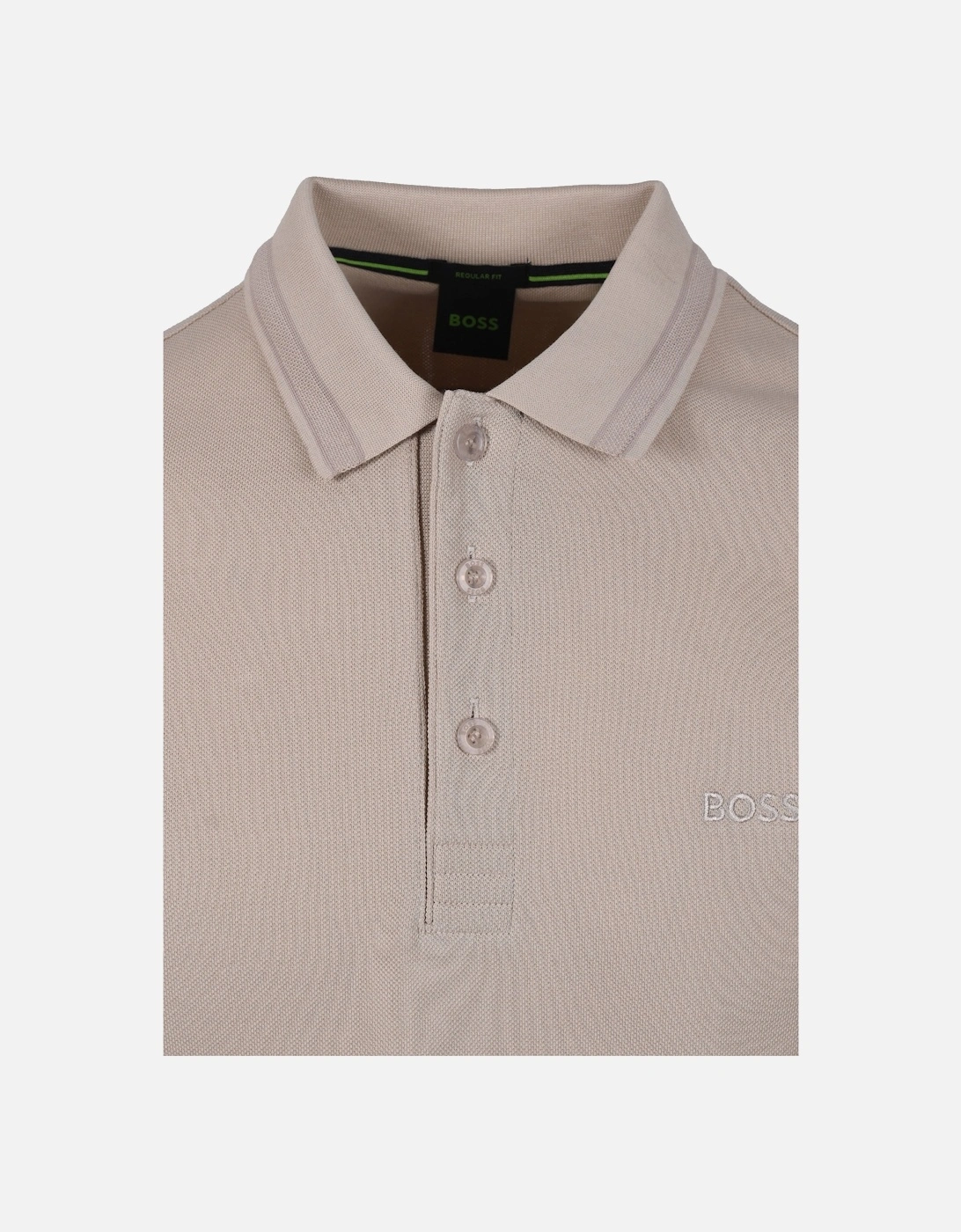 BOSS Green Paddy Polo Shirt Open Beige