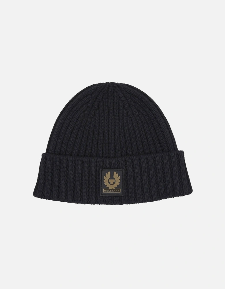 Watch Hat With Patch Black