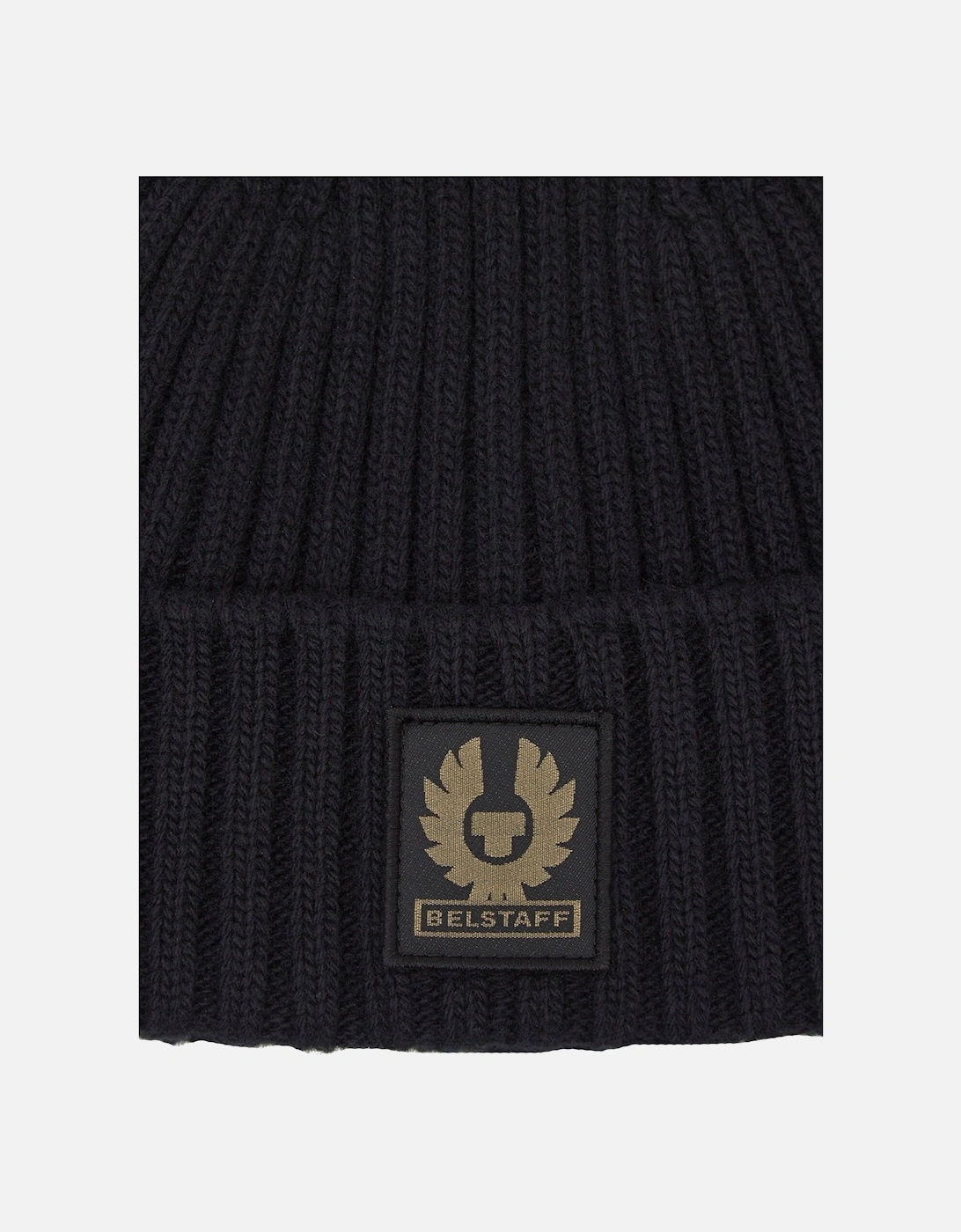 Watch Hat With Patch Black