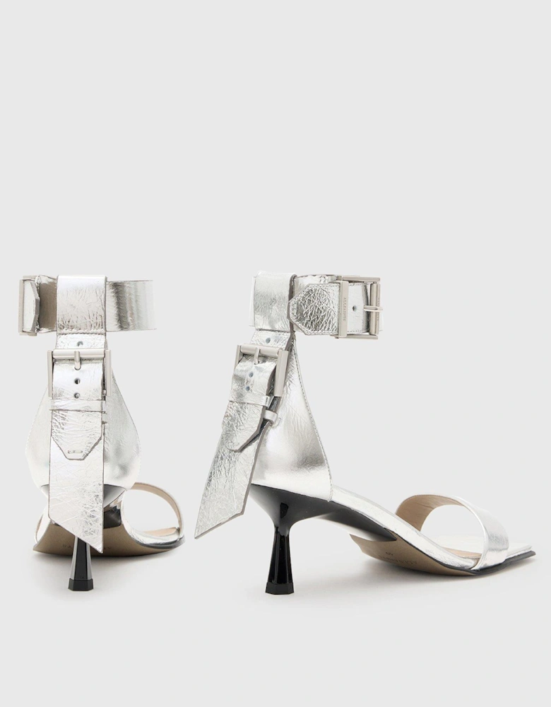 Noir Low Sandal - Silver