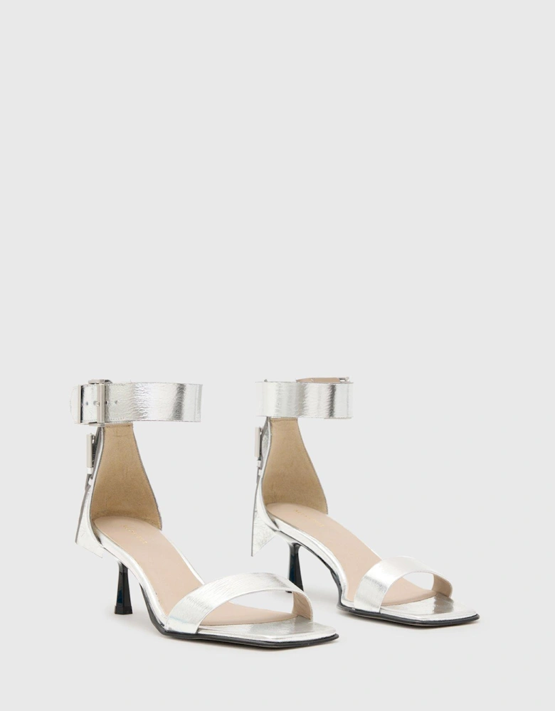 Noir Low Sandal - Silver