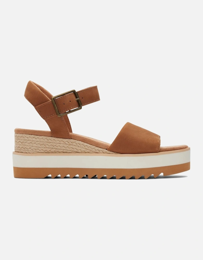 Diana Leather Women's Tan Wedges