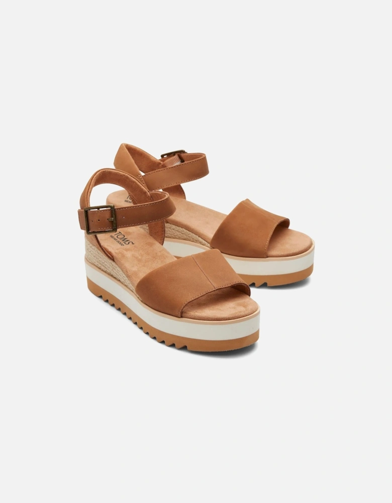 Diana Leather Women's Tan Wedges
