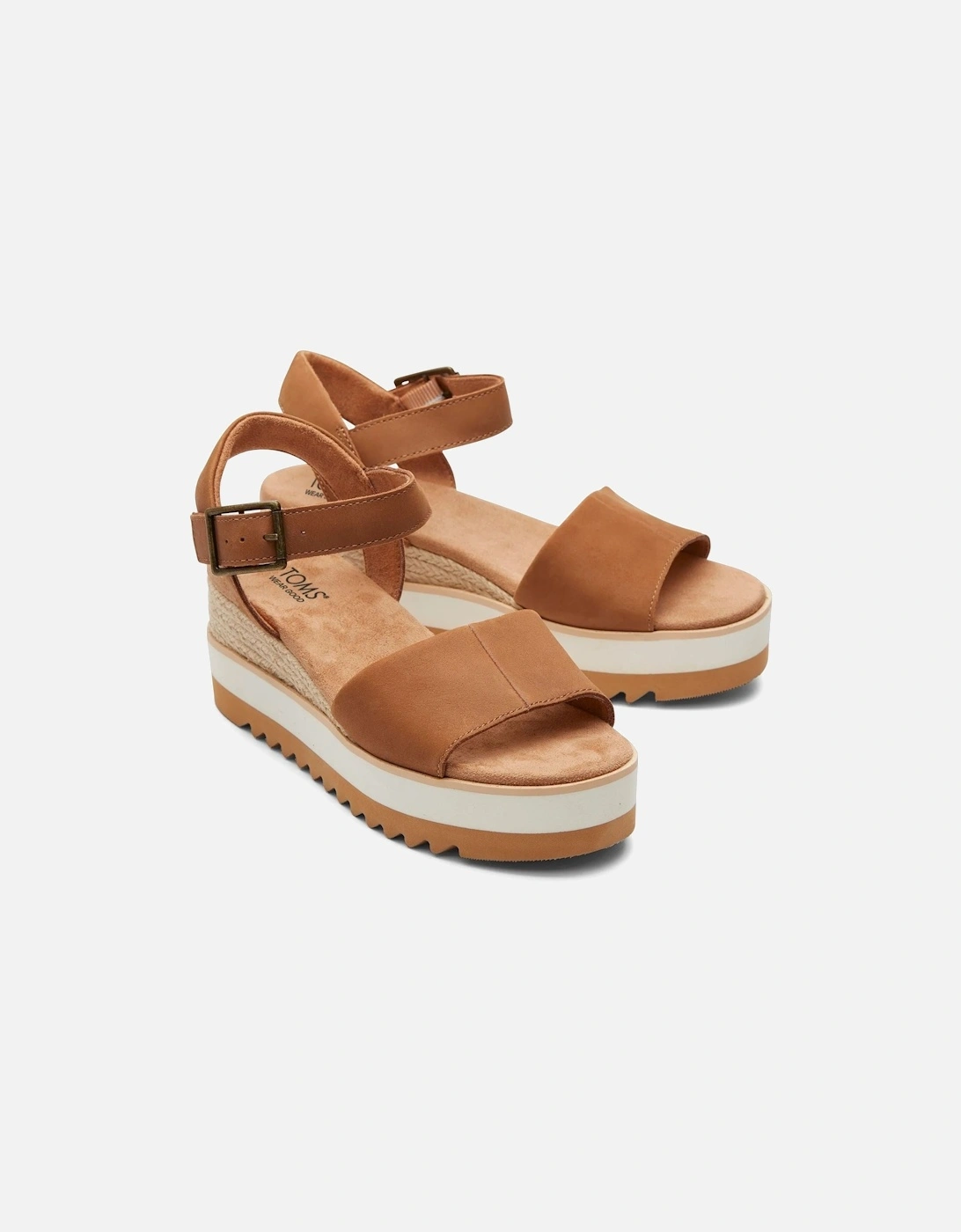 Diana Leather Women's Tan Wedges, 6 of 5