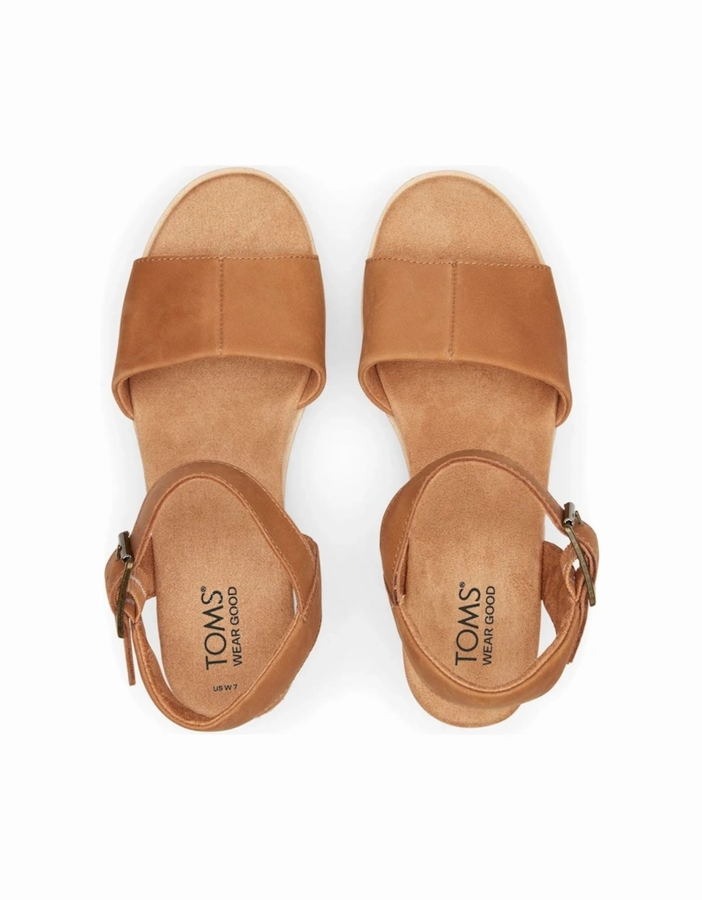 Diana Leather Women's Tan Wedges