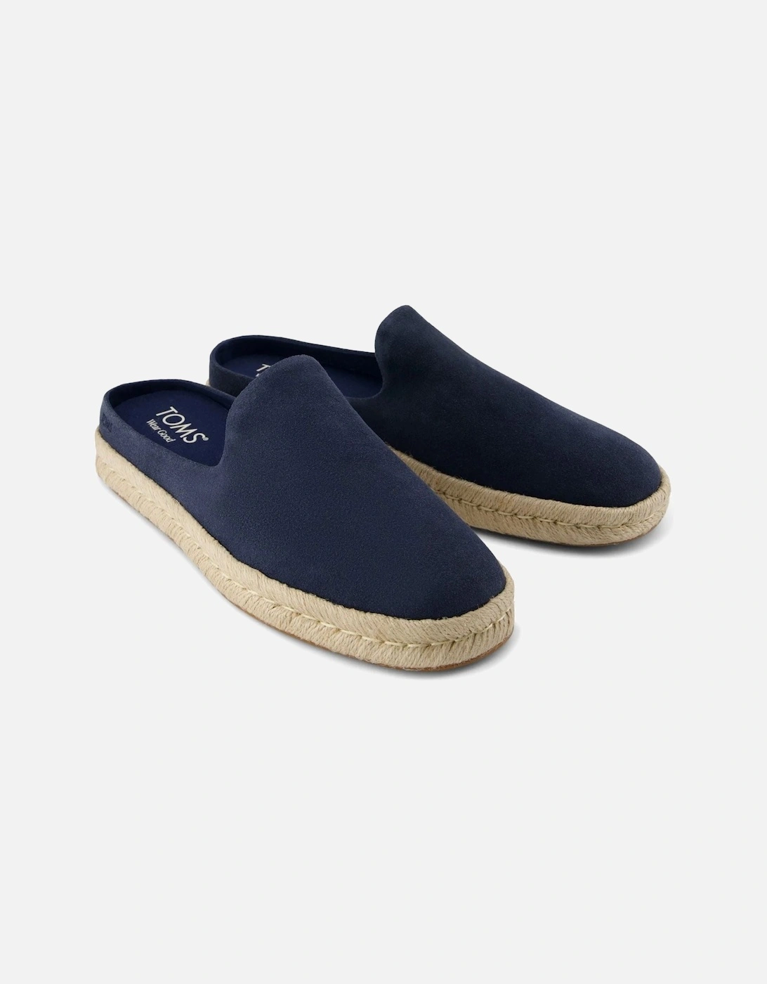 Santiago Suede Men's Navy Mules, 6 of 5