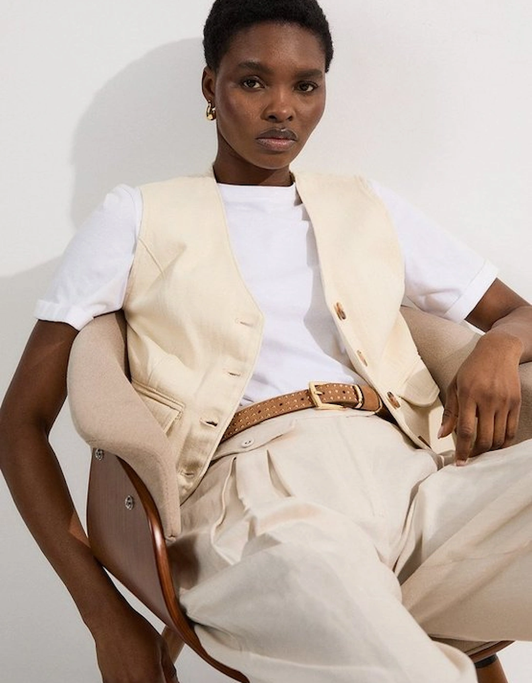 Denim Button Through Waistcoat, 5 of 4