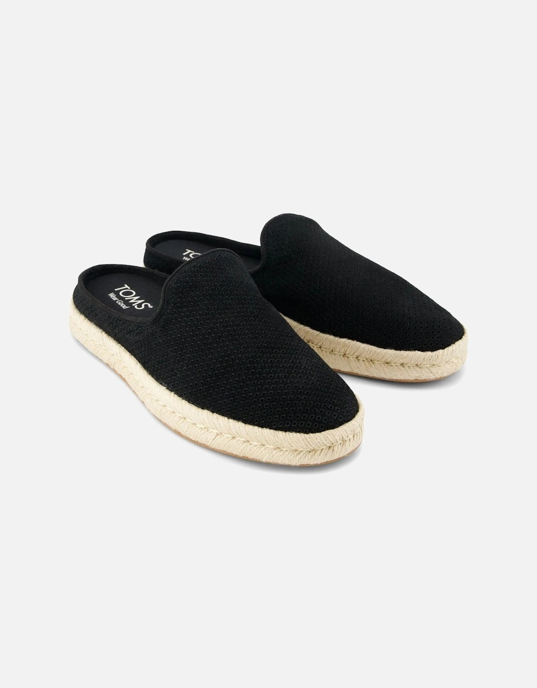 Santiago Suede Men's Black Mules, 6 of 5