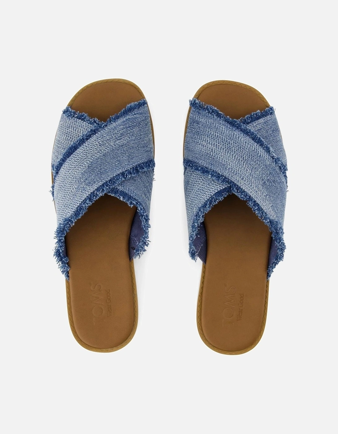 Mae Crossover Denim Women's Fray Dark Sky Sandals