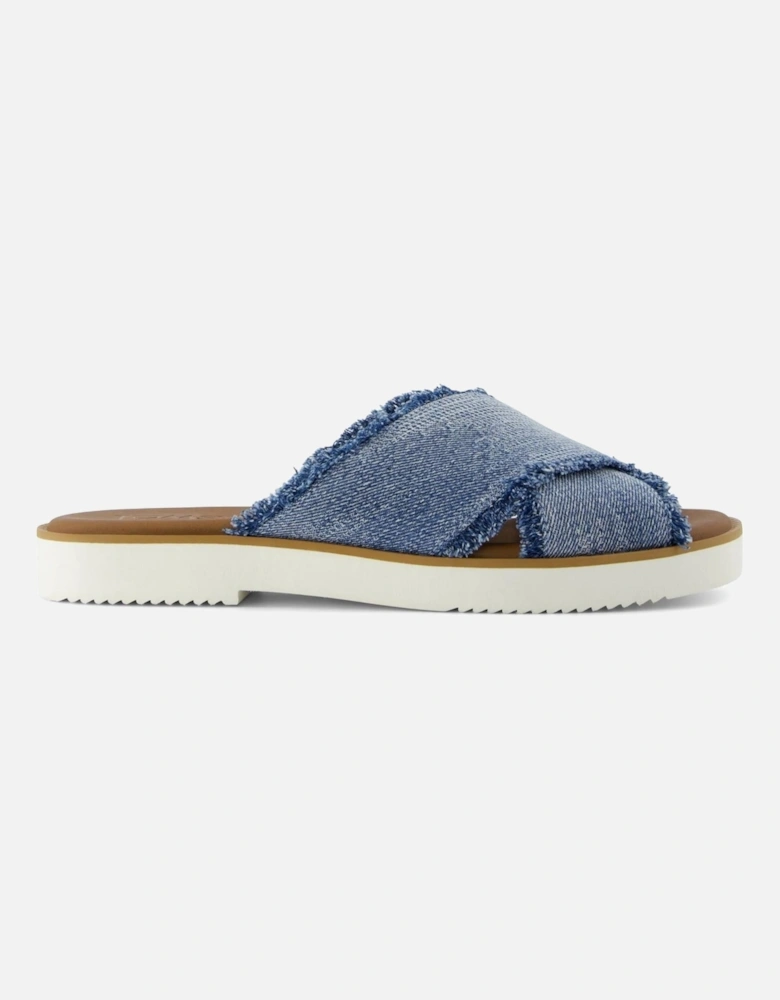 Mae Crossover Denim Women's Fray Dark Sky Sandals