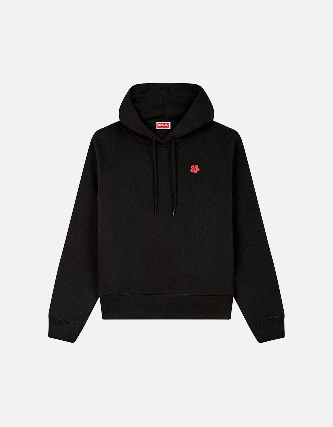 Red Boke Flower Printed Hoodie in Black, 6 of 5