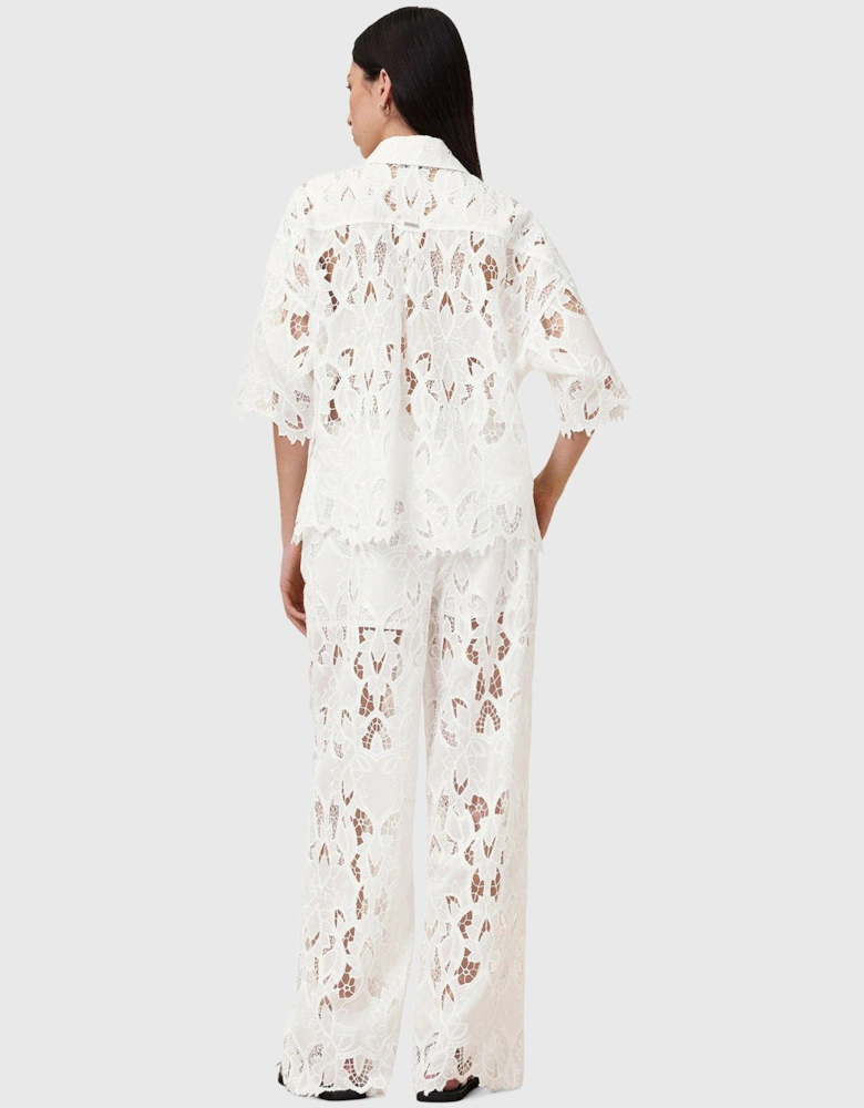 Charli Embroidered Trousers - White