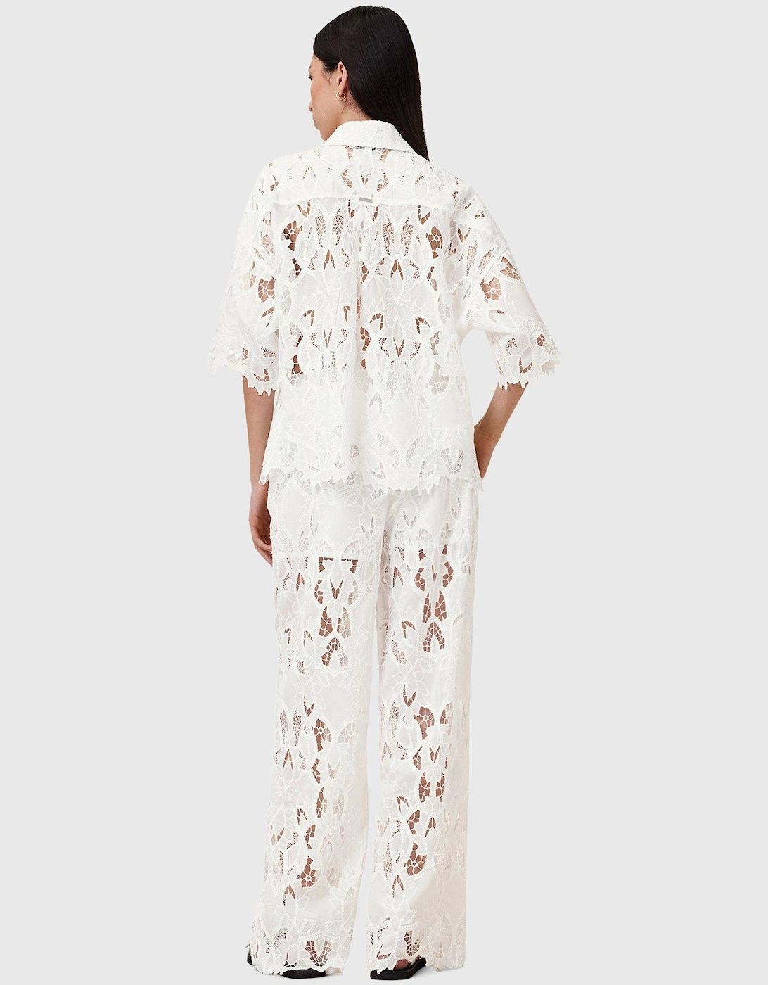 Charli Embroidered Trousers - White