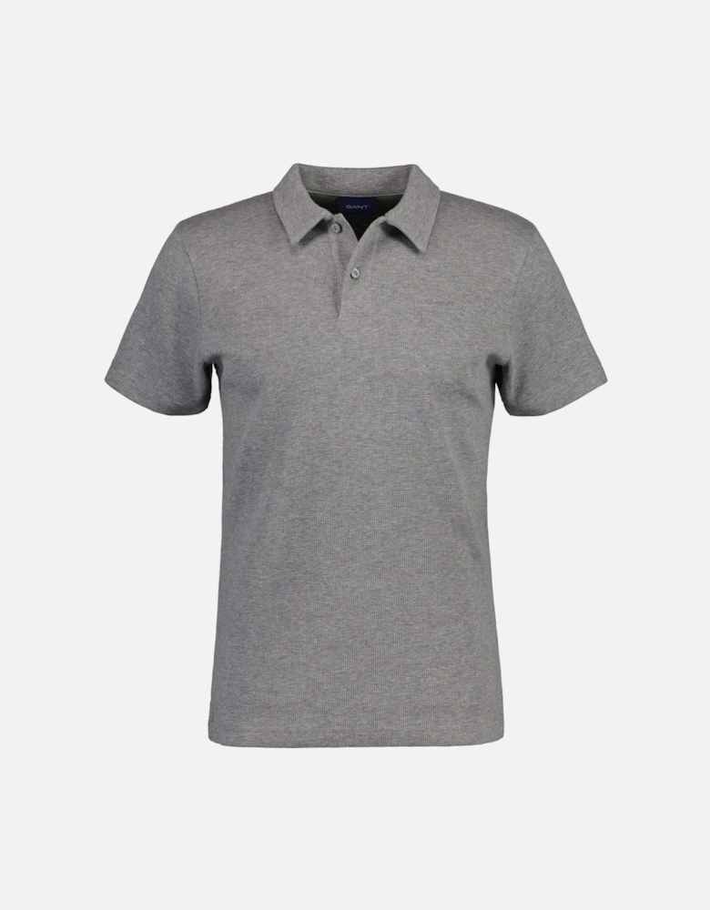 Waffle Texture Piqué Polo Shirt