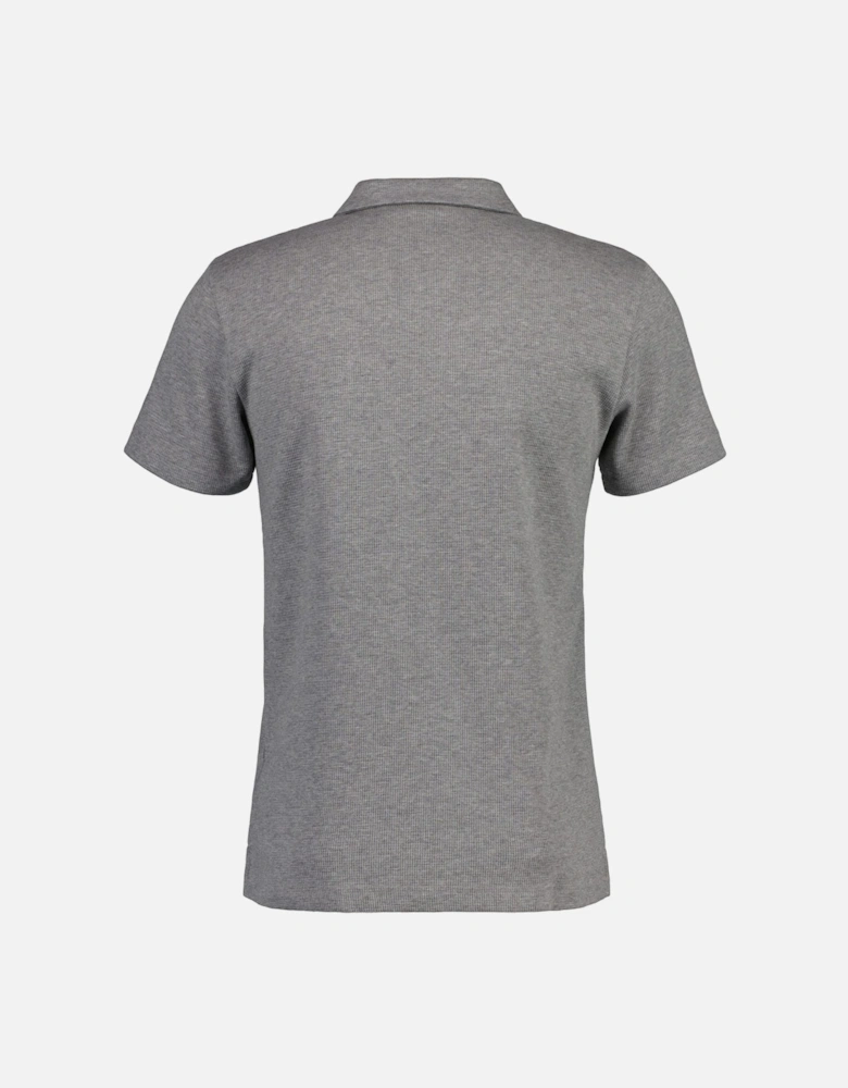 Waffle Texture Piqué Polo Shirt