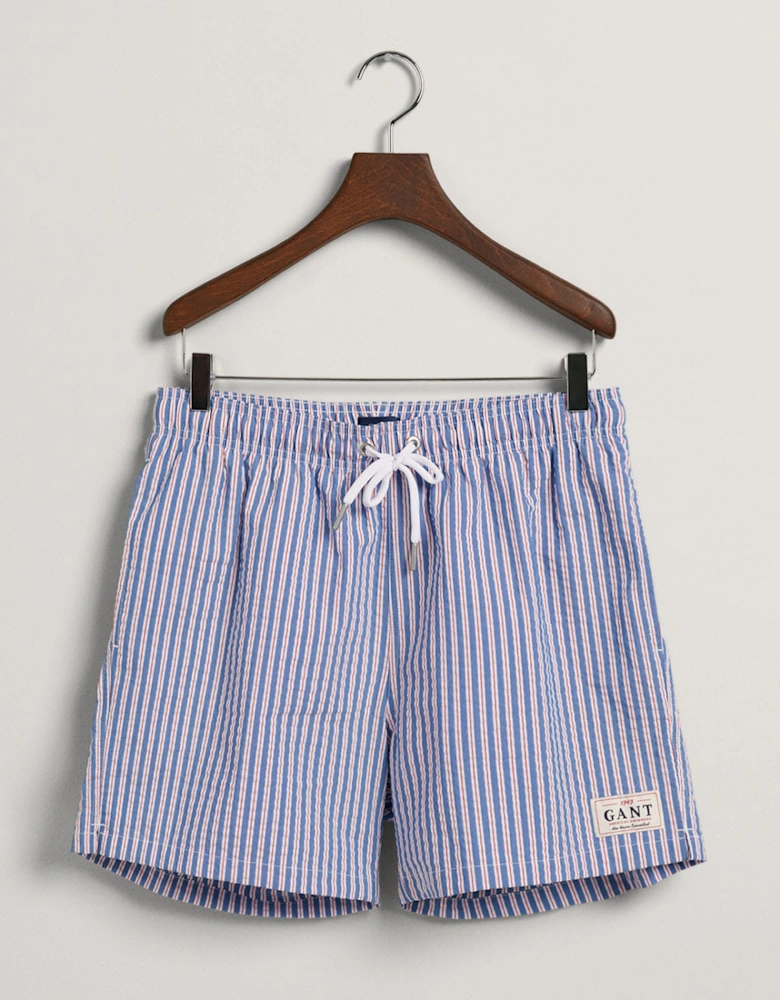 Classic Fit Seersucker Swim Shorts