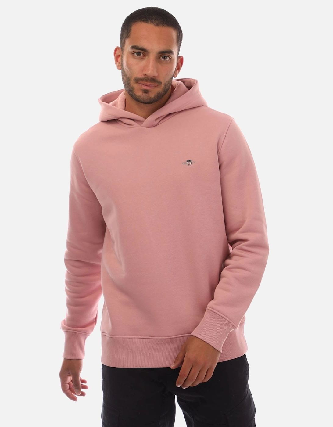 Gant Men's Pink Shield Logo Hoodie - : 42/Regular Xl
