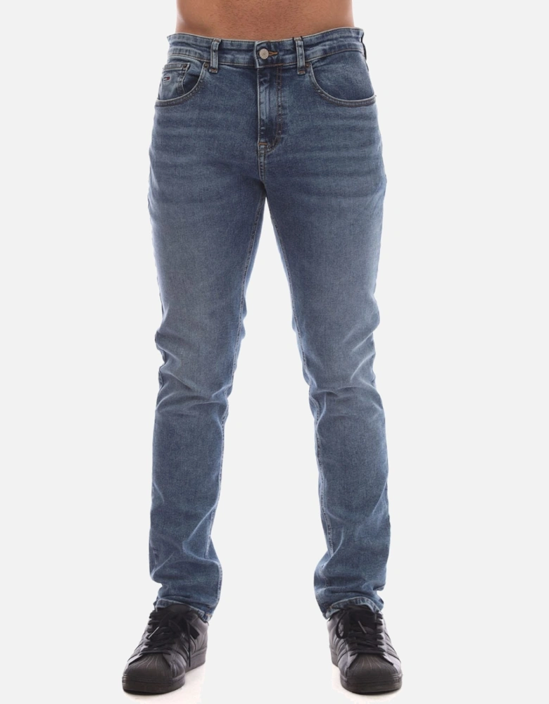 Scanton Flag Embroidery Slim-Fit Jeans