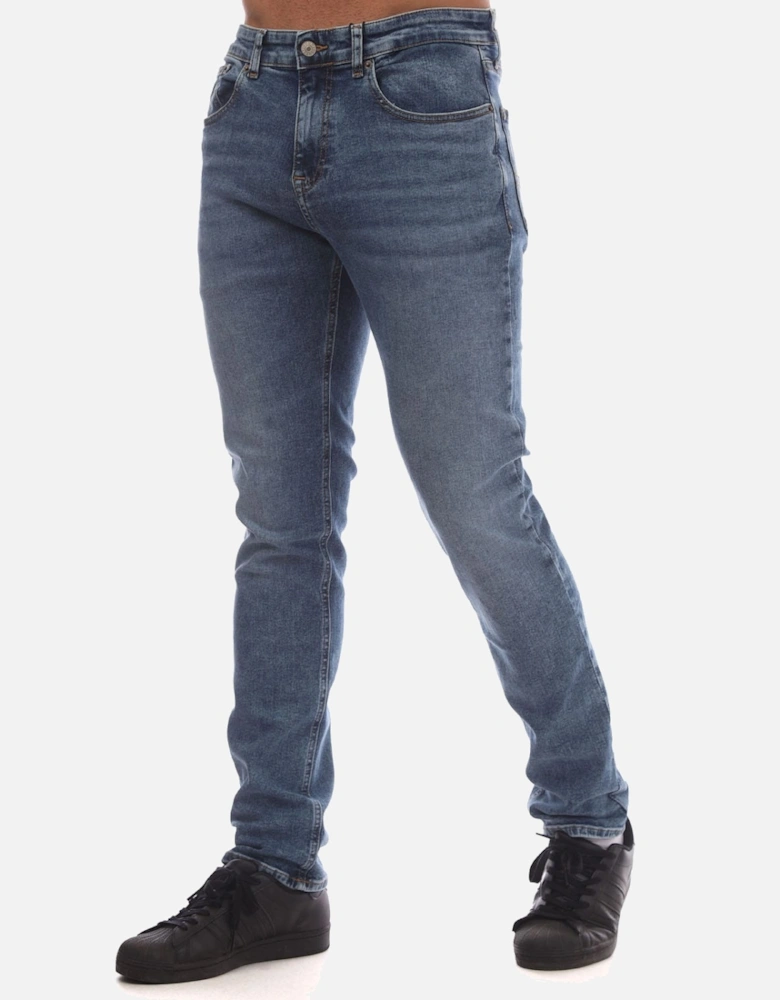 Scanton Flag Embroidery Slim-Fit Jeans