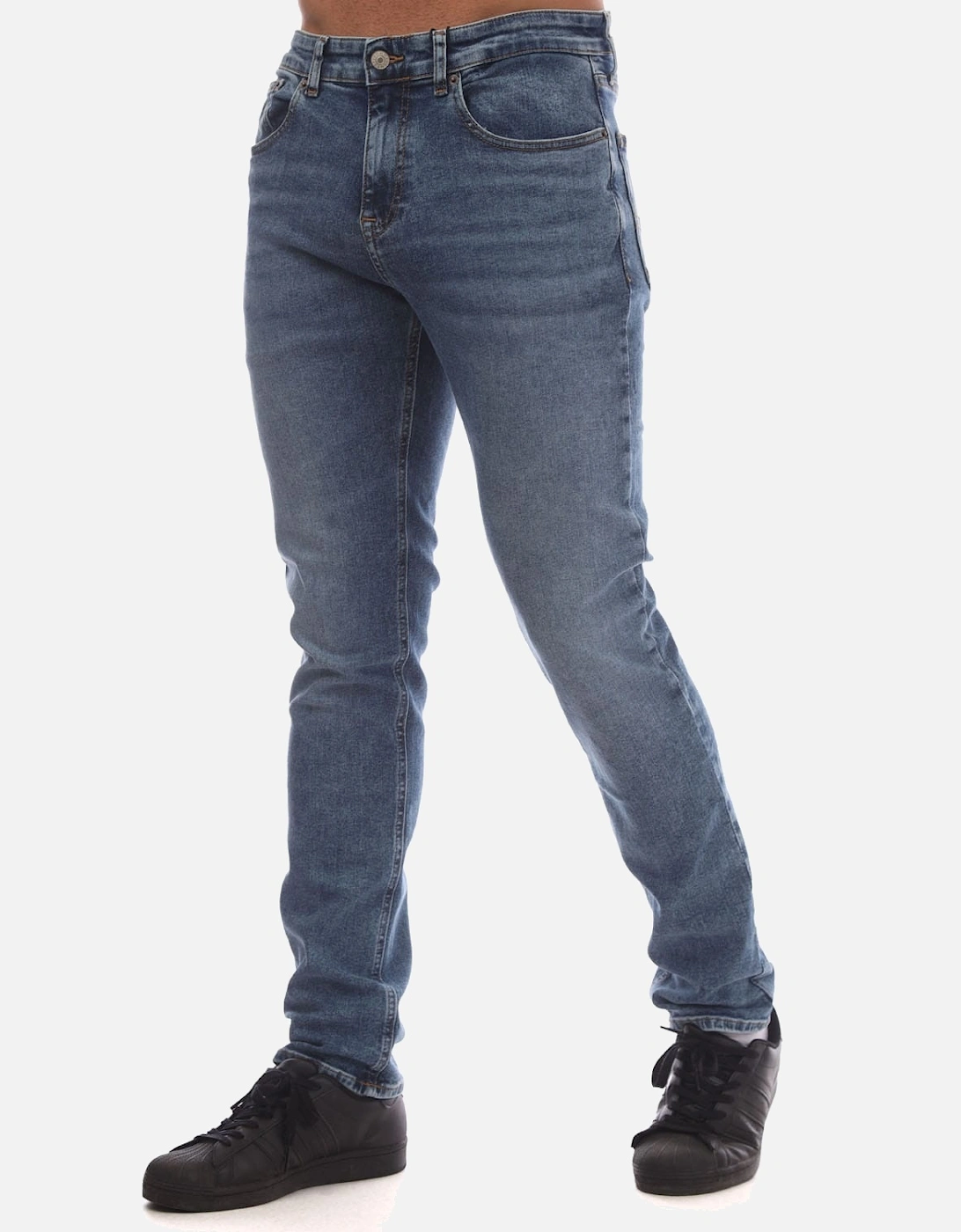 Scanton Flag Embroidery Slim-Fit Jeans