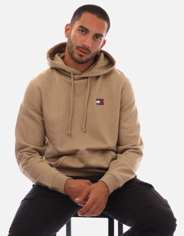 Tonal Badge Drawstring Hoodie