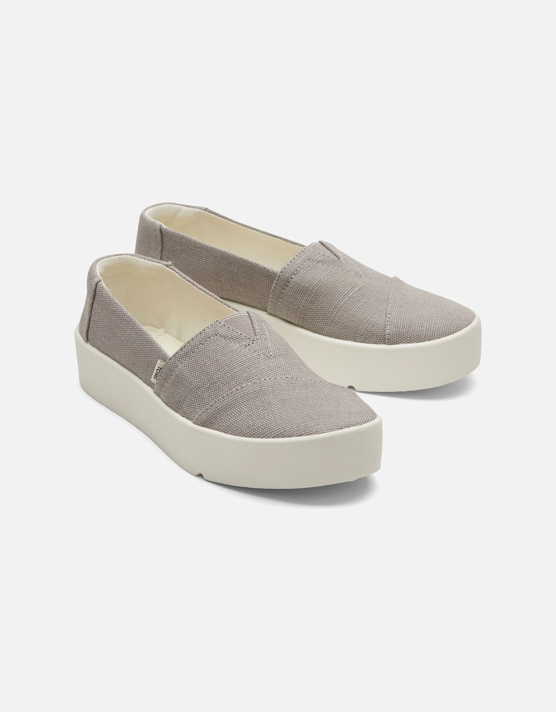 Women's TOMS Verona Textile Women's Light Grey Trainers - Size: 7