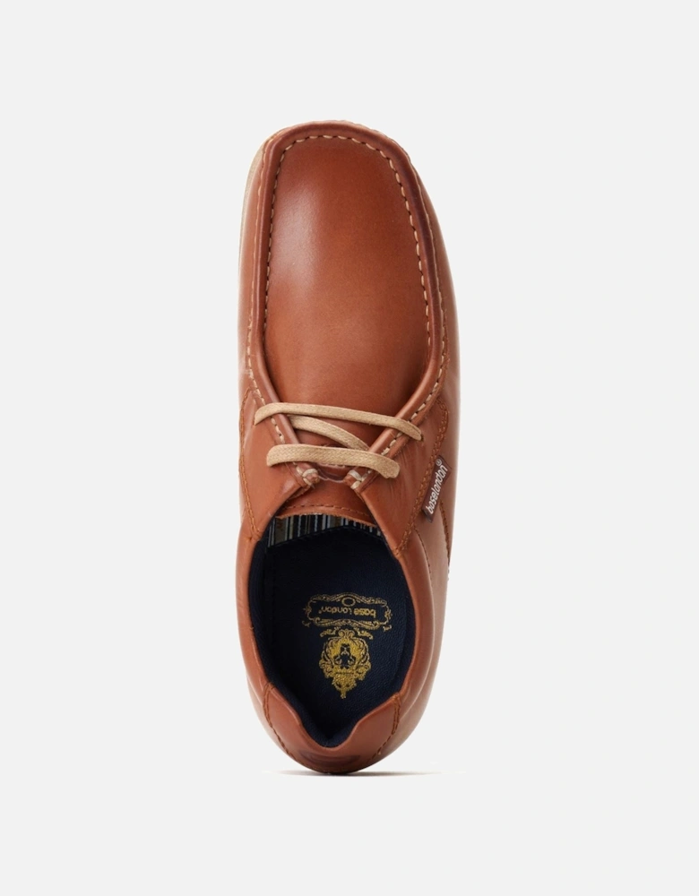 London Event Leather Men's SMU Tan Lace-Up Shoes