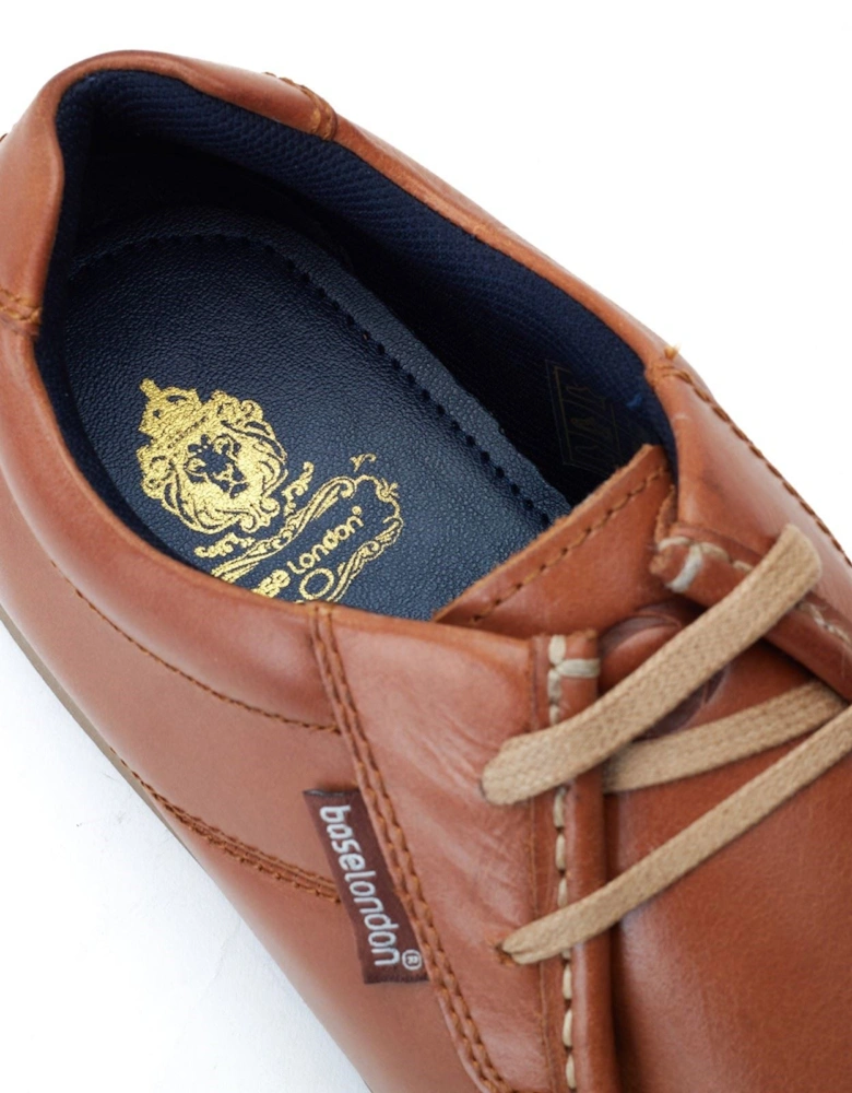 London Event Leather Men's SMU Tan Lace-Up Shoes