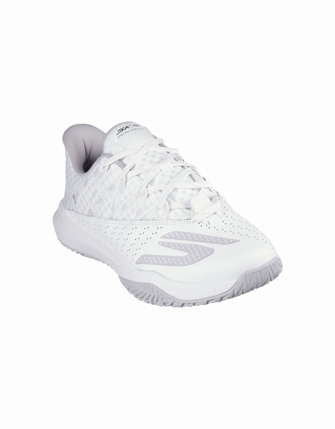 Performance Viper Court Rally Leather Men's White Trainers, 6 of 5