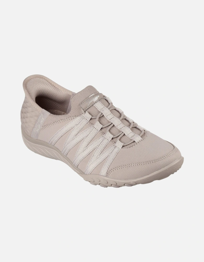 Breathe-Easy Roll-With-Me Knit Mesh Women's Taupe Trainers