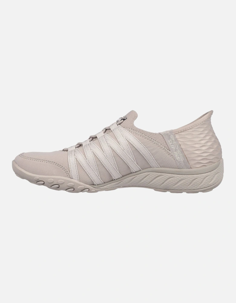 Breathe-Easy Roll-With-Me Knit Mesh Women's Taupe Trainers