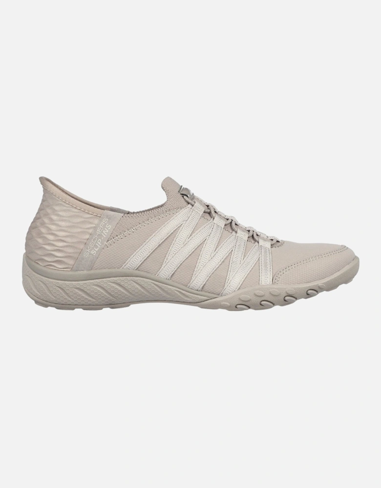 Breathe-Easy Roll-With-Me Knit Mesh Women's Taupe Trainers