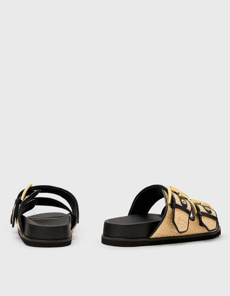 Sian Raffia Sandals - Light Brown