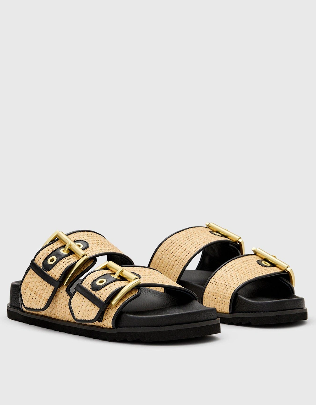 Sian Raffia Sandals - Light Brown